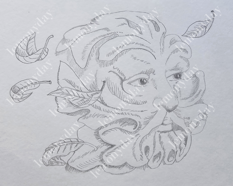 Green Man Intrepretation of my Late Husband